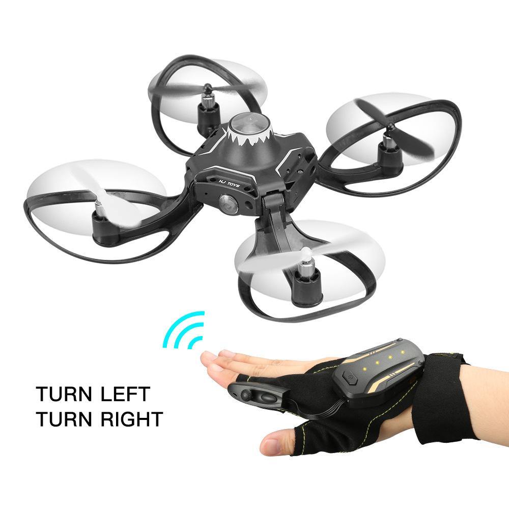 Folding drone gesture control aerial photography four-axis aircraft body sense gravity induction remote control aircraft - Paule & Angels