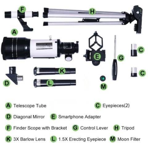 F30070 with astronomical telescope - Paule & Angels