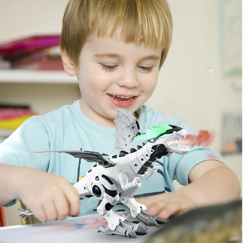 Image of Walking Dragon Toy Fire Breathing Water Spray Dinosaur