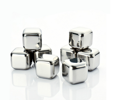 Image of stainless steel ice cube