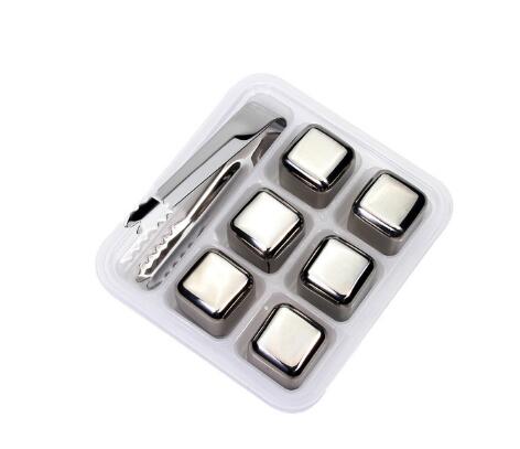 Image of stainless steel ice cube