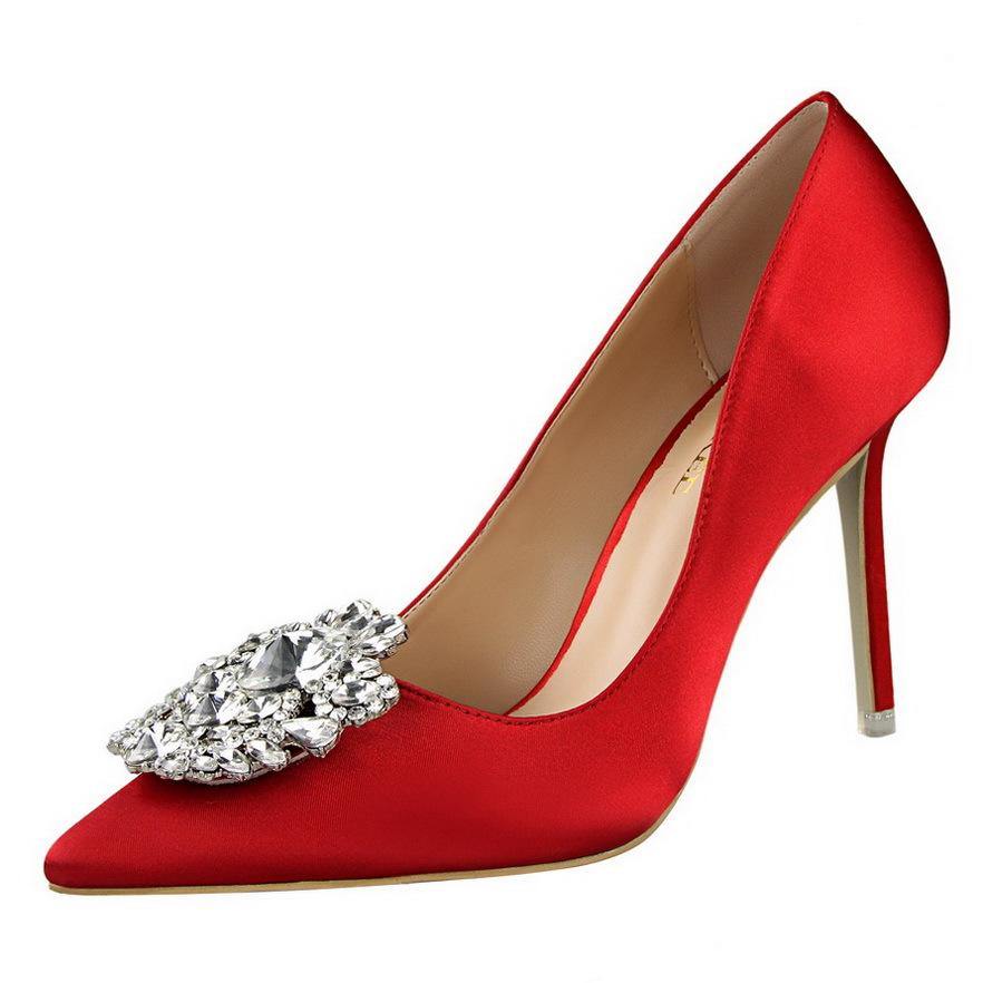 Black High Heels Women Stiletto Professional Leather Shoes Pointed Toe - Paule & Angels