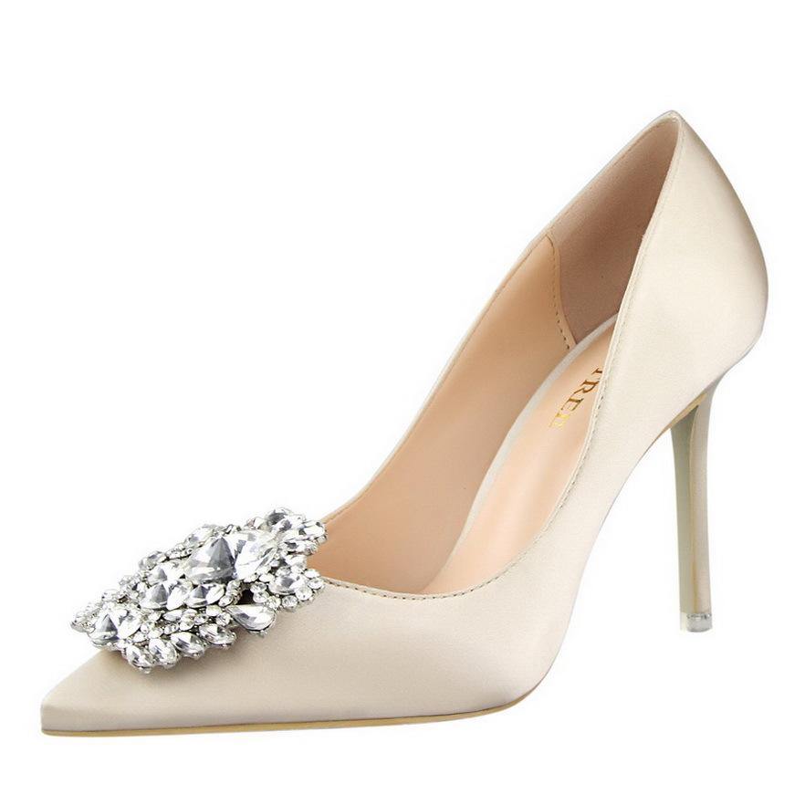 Black High Heels Women Stiletto Professional Leather Shoes Pointed Toe - Paule & Angels