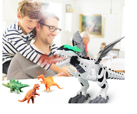 Image of Walking Dragon Toy Fire Breathing Water Spray Dinosaur
