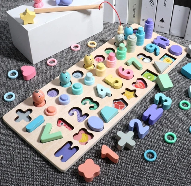 Children 3D Alphabet Number Puzzle Baby Colorful Geometric Digital Letter Educational Toy - Paule & Angels