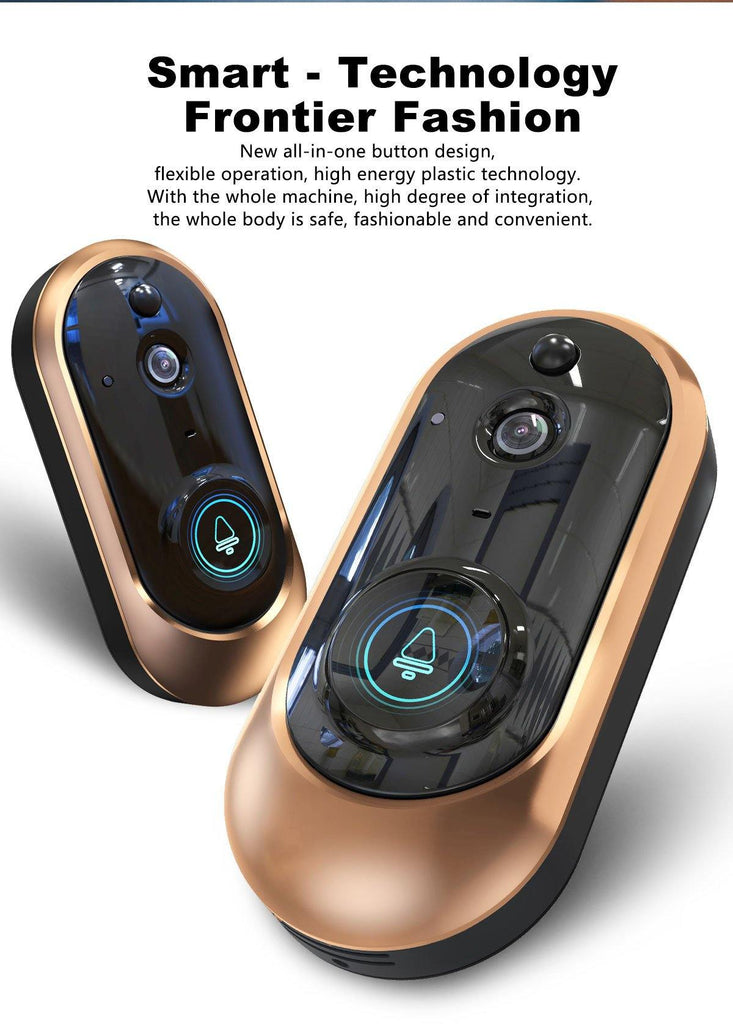 720P Smart WIFI Security Doorbell with Visual Recording Night Vision PIR Motion Detection Low Power Consumption Phone APP Remote - Paule & Angels
