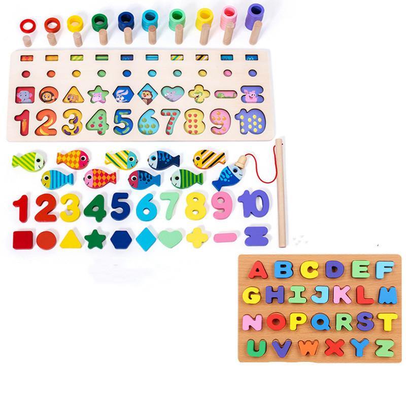 Children 3D Alphabet Number Puzzle Baby Colorful Geometric Digital Letter Educational Toy - Paule & Angels