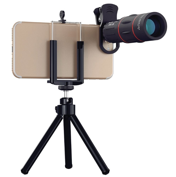 18X Telescope Zoom Mobile Phone Lens for iPhone Samsung Smartphones universal clip Telefon Camera Lens with tripod - Paule & Angels