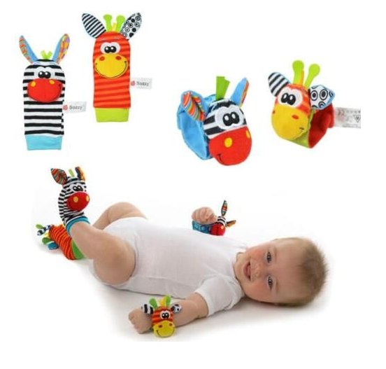 Baby Infant Toy Soft Socks Handbells - Paule & Angels