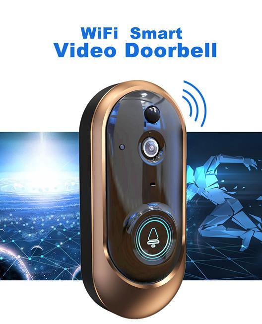 720P Smart WIFI Security Doorbell with Visual Recording Night Vision PIR Motion Detection Low Power Consumption Phone APP Remote - Paule & Angels