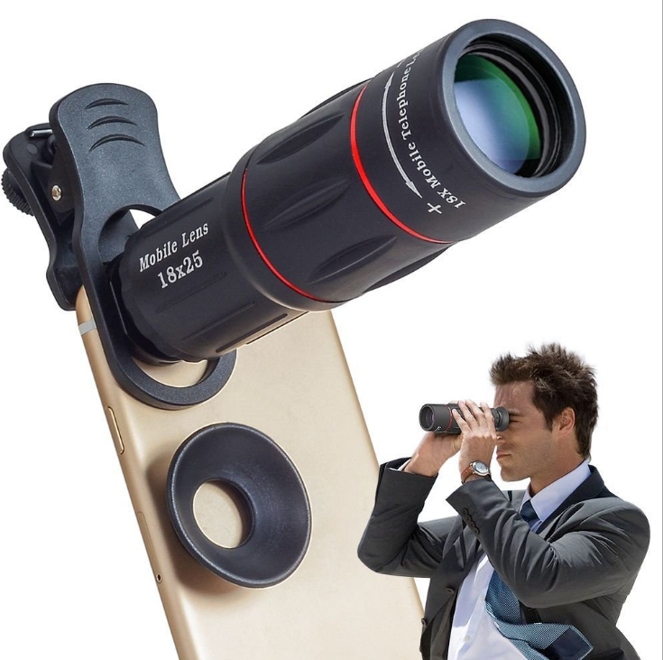 18X Telescope Zoom Mobile Phone Lens for iPhone Samsung Smartphones universal clip Telefon Camera Lens with tripod - Paule & Angels