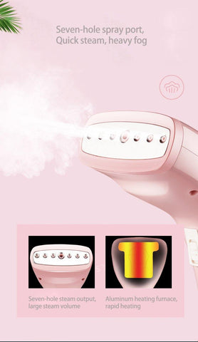 Image of Handheld Fabric Steamer Fast-Heat Powerful Garment Steamer for Home Travelling Portable Steam Iron - Paule & Angels