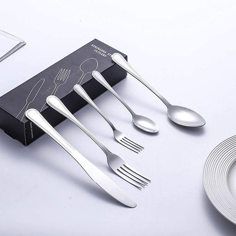 Image of Cutlery Sets Silverware Flatware Set Stainless Steel Dinnerware High-grade Mirror Polishing Spoon Knife Fork Kitchen (60 pieces) - Paule & Angels