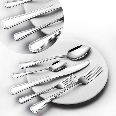 Image of Cutlery Sets Silverware Flatware Set Stainless Steel Dinnerware High-grade Mirror Polishing Spoon Knife Fork Kitchen (60 pieces) - Paule & Angels