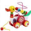 Wooden Children's Animal Duckling Beads Puzzle & Trailer