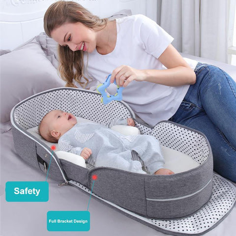 Image of Baby portable removable folding crib mummy bag - Paule & Angels