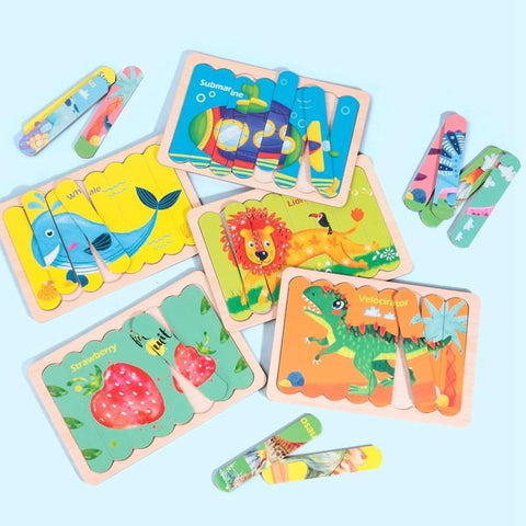 Image of Children's creative bar puzzle - Paule & Angels