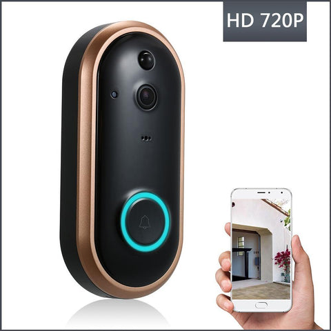 Image of 720P Smart WIFI Security Doorbell with Visual Recording Night Vision PIR Motion Detection Low Power Consumption Phone APP Remote - Paule & Angels