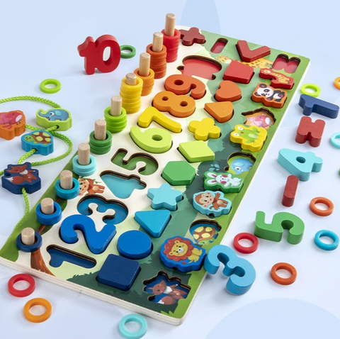 Image of Children 3D Alphabet Number Puzzle Baby Colorful Geometric Digital Letter Educational Toy - Paule & Angels