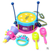 Children's fun 5 piece set puzzle baby musical instrument double-sided drum patting drum - Paule & Angels