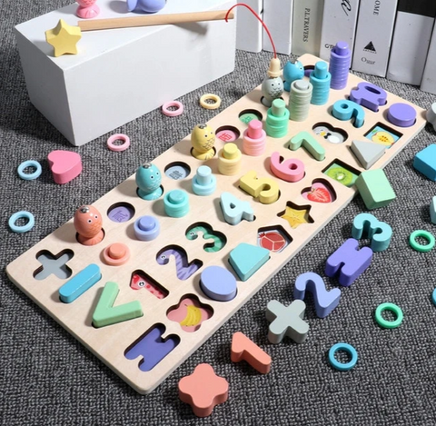 Image of Children 3D Alphabet Number Puzzle Baby Colorful Geometric Digital Letter Educational Toy - Paule & Angels