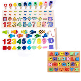 Children 3D Alphabet Number Puzzle Baby Colorful Geometric Digital Letter Educational Toy