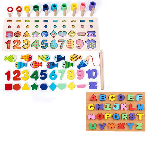 Image of Children 3D Alphabet Number Puzzle Baby Colorful Geometric Digital Letter Educational Toy - Paule & Angels