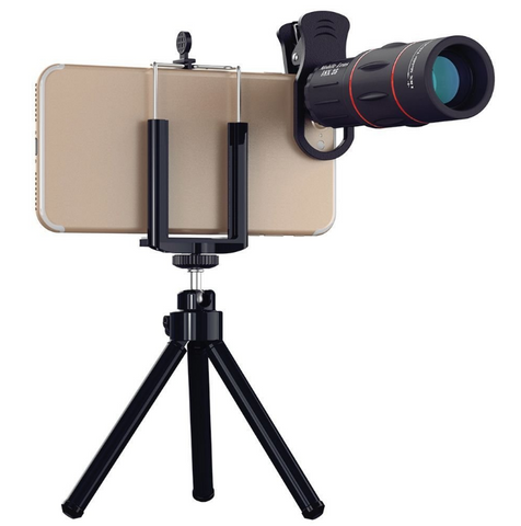 Image of 18X Telescope Zoom Mobile Phone Lens for iPhone Samsung Smartphones universal clip Telefon Camera Lens with tripod - Paule & Angels