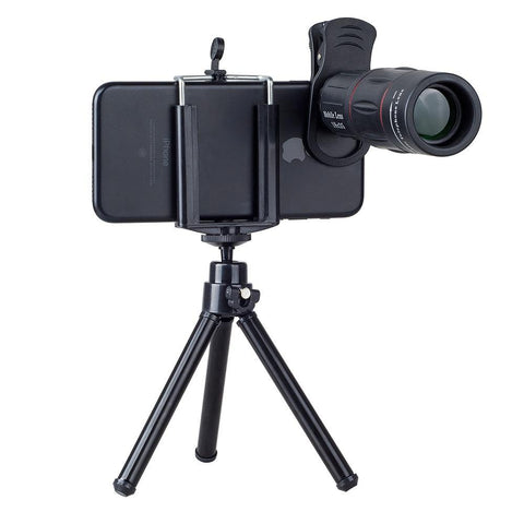 Image of 18X Telescope Zoom Mobile Phone Lens for iPhone Samsung Smartphones universal clip Telefon Camera Lens with tripod - Paule & Angels