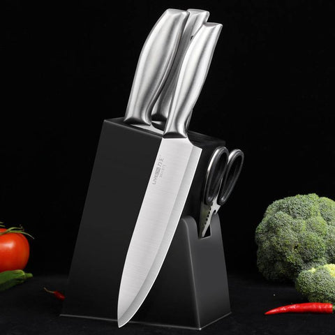 Image of Household kitchen knife and cutting board combo set - Paule & Angels