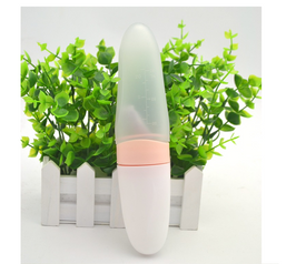 Colher de pasta de arroz com cabeça macia de silicone para bebês com defletor