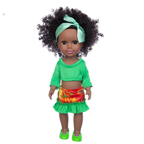 Image of African 14 Inch Doll Simulation Baby Black Doll