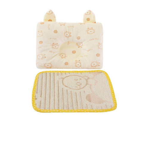 Image of Yulan Beiji baby shaped pillow correction of baby deflection prevention pillow adjustable flat head cartoon pillow - Paule & Angels