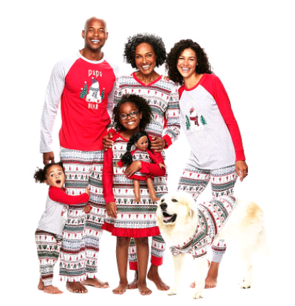 Image of Christmas parent-child suit printing home service pajamas two-piece - Paule & Angels