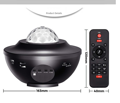 Image of Luz nocturna LED y reproductor de música con control USB