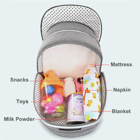 Image of Baby portable removable folding crib mummy bag - Paule & Angels