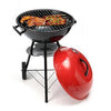 Portable Red Kettle Trolley BBQ Grill Charcoal Barbecue Wood Barbeque Picnic BBQ Grill - Paule & Angels